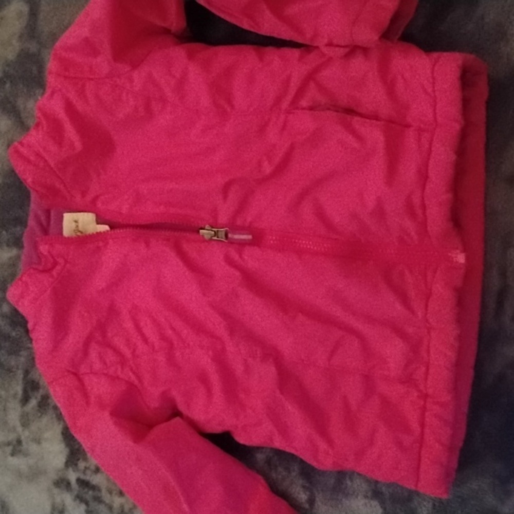 Pink fleece lined zipper jacket
